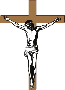 a cross with jesus on it