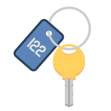 a key with the number 13 on it