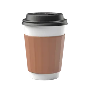 a coffee cup on a white background