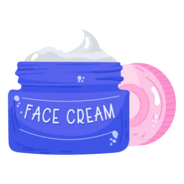 a jar of cream with the word face cream on it