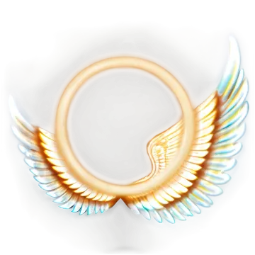 an image of a gold ring with wings