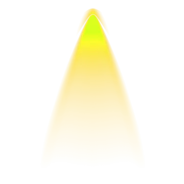 a yellow spotlight on a white background