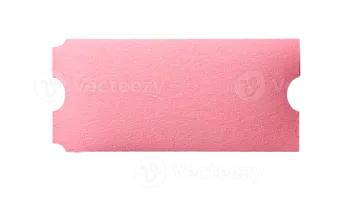 a pink ticket card on a white background