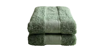 a stack of towels on a white background