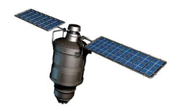 an artist's rendering of a solar - powered satellite system