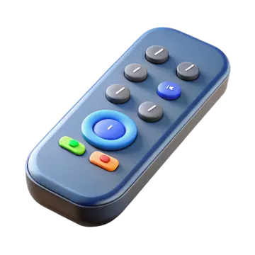 a remote control on a white background
