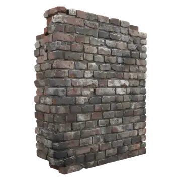 a brick wall on a white background