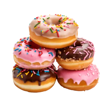 a pile of donuts