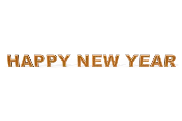 the word happy new year on a white background