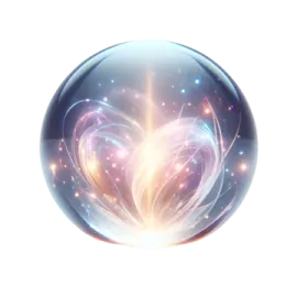 a glass ball with a heart inside