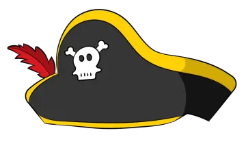 a pirate hat with a skull on it
