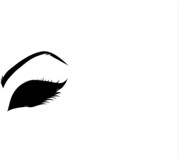 a black and white image of a pair of eyelashes