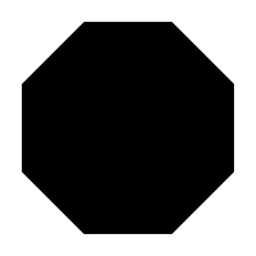 a black and white image of a hexagon