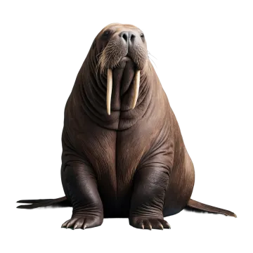 a wal with its mouth open sitting on the ground