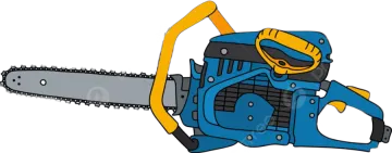a chainsaw with a chain saw