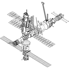 a drawing of the space station