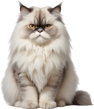 a gray and white cat sitting on the floor