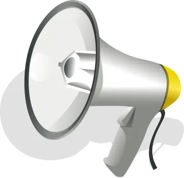 a megaphone on a white background