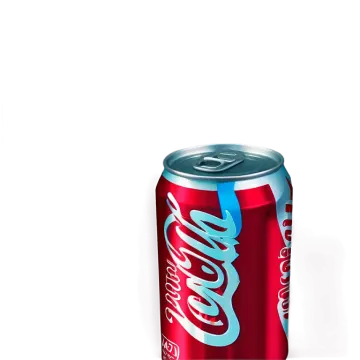a can of coca on a white background