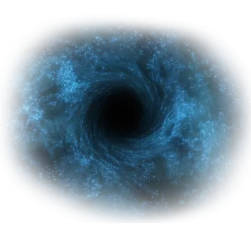 a black hole in the center of a white background