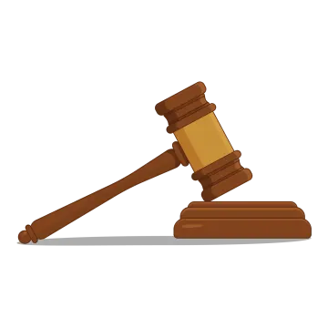 a wooden judge's gaven