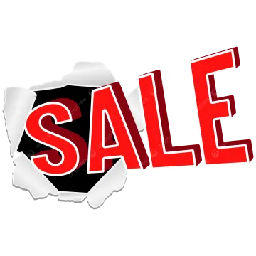 a torn piece of paper with the word sale on it