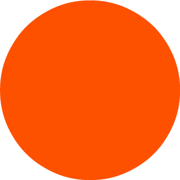 an orange circle on a white background