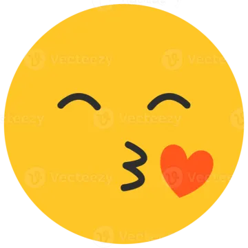 a yellow smiley face with a red heart