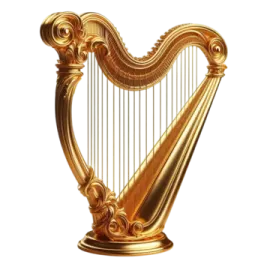 a golden harp