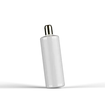 a white bottle with a gold cap on it