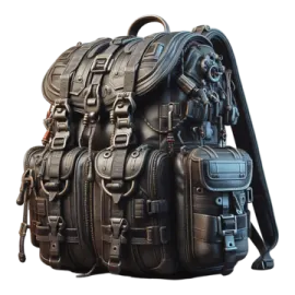 a large backpack with multiple compartments and straps