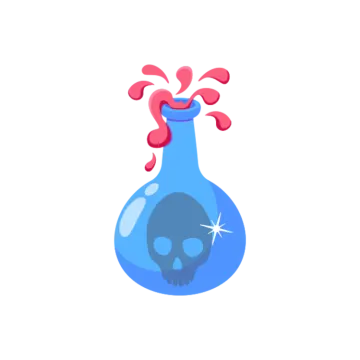 a blue vase with a red bow on it