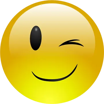 a yellow smiley face with black eyes
