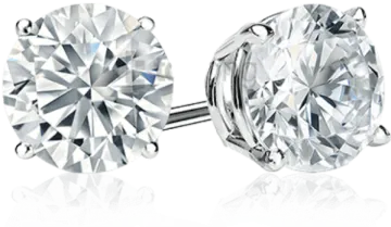 a pair of diamond stud earrings