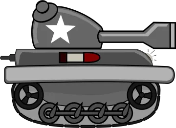 a tank with a star on top