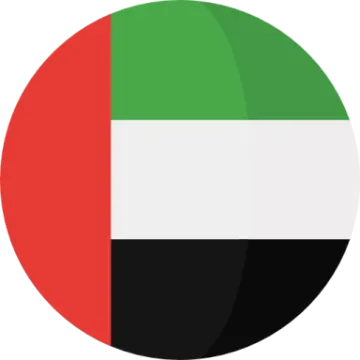 the uae flag in a circle