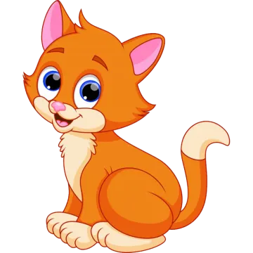 cartoon cat sitting on the floor