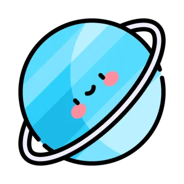 an image of a blue planet with a smiling face