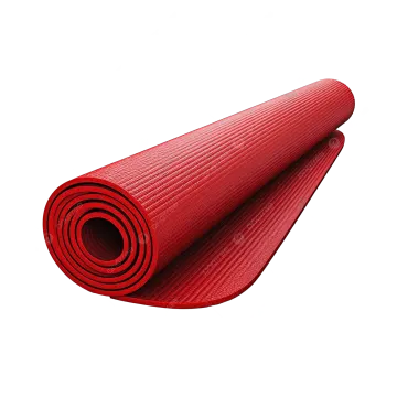 a red yoga mat on a white background