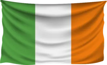 the irish flag on a white background