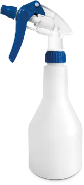 a spray bottle with a blue trigger on it