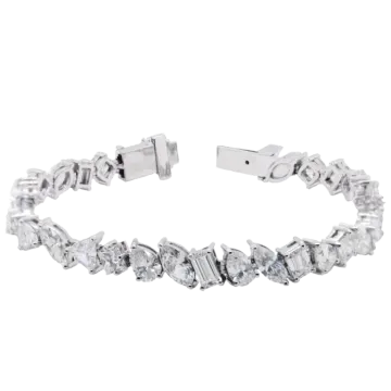 a white gold and diamond bracelet