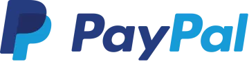 the paypal logo on a white background