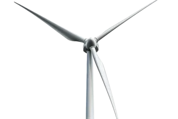 a wind turbine on a white background