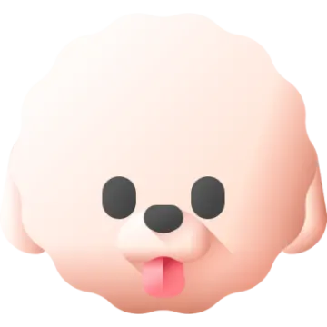 a white dog with its tongue sticking out