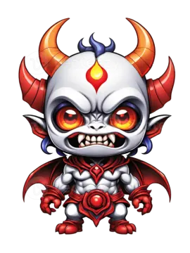 an illustration of a devil with horns and horns