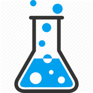 a beakle filled with blue liquid