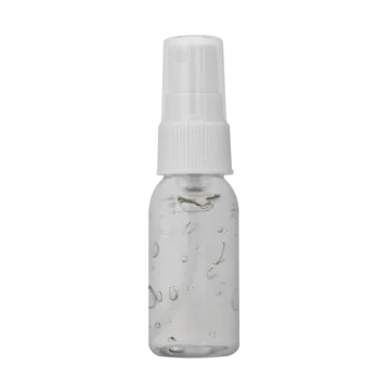 a white spray bottle with water droplets on it