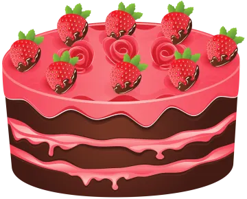 a strawberry cake with chocolate and strawberries