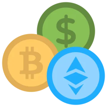 a stack of crypt coins